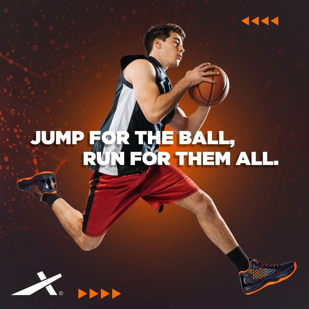 VECTOR X Cosmic Basketball Shoes For Men (Blk-Orng)