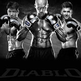 Diablo Fitness Training Synthetic Leather Black Boxing Gloves | Kibi Sports