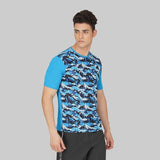 Vector X Mens Wear Polyester Cool, Dry and Ventilated Round Neck Half Sleeves Sublimated T-shirt For Badminton, Lawn Tennis, Athleisure, Table Tennis, Training, and all Other Sports