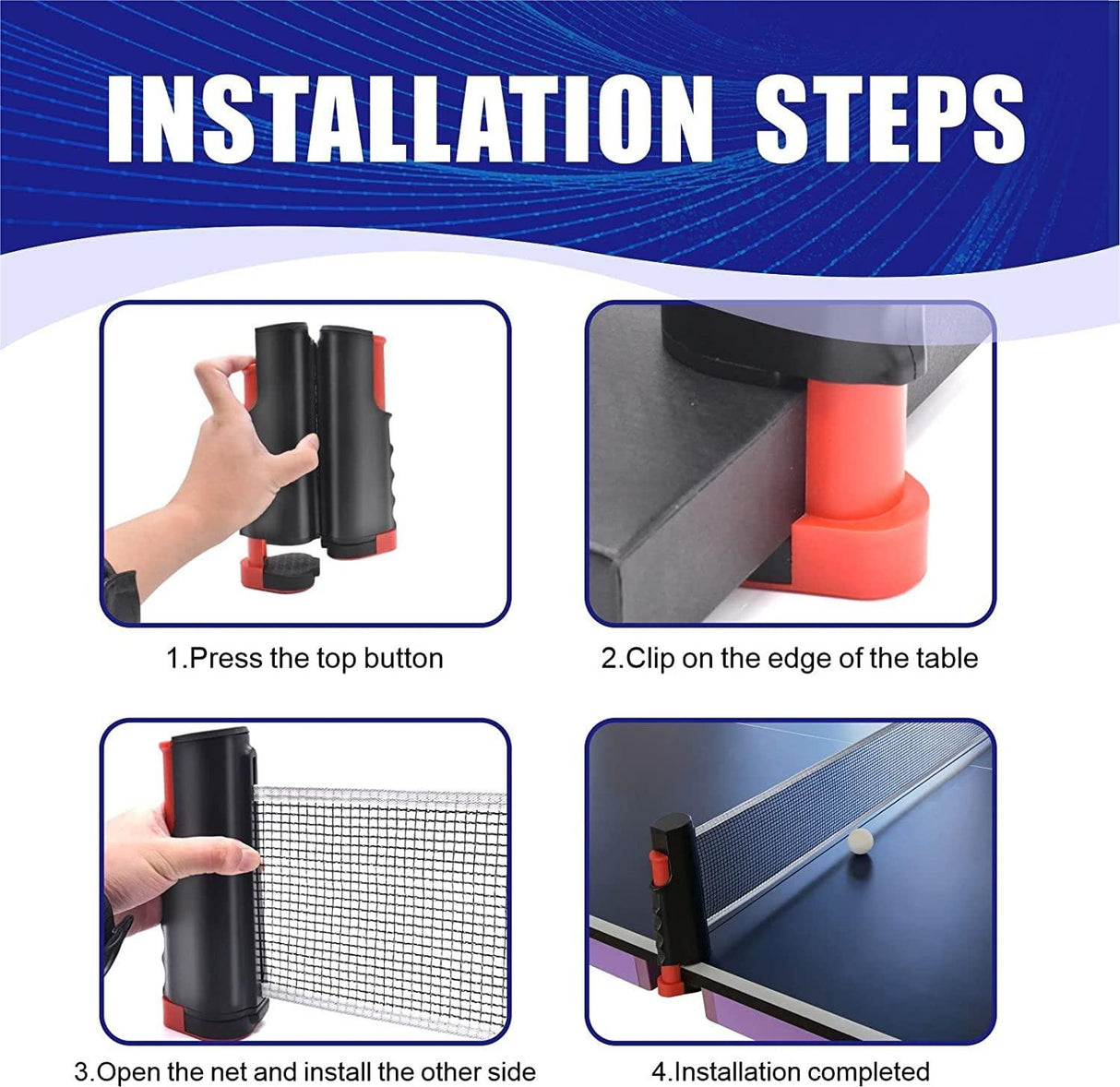 Vector X Table Tennis Net Retractable Table Tennis Net Replacement, Ping Pong Net(Black-Red)