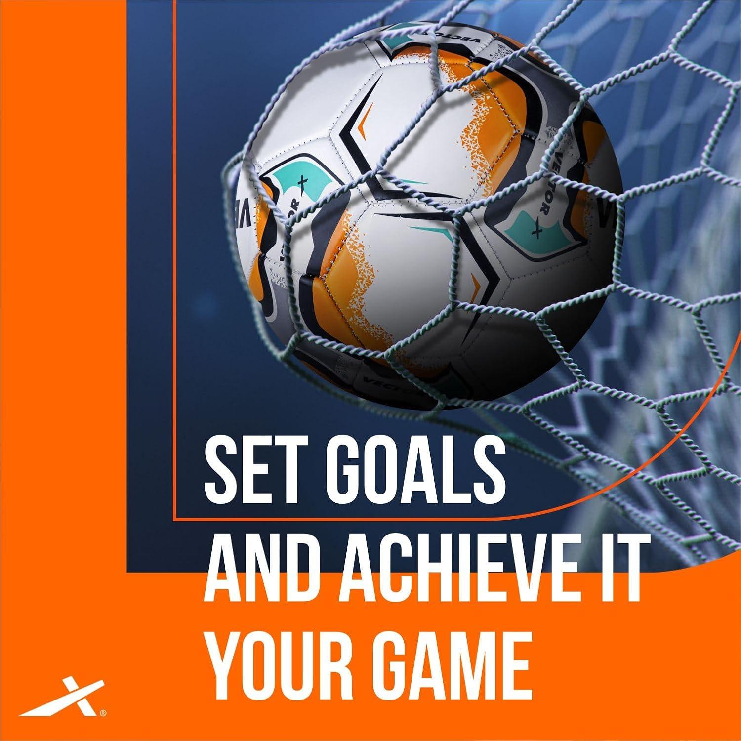 Vector X Elevate PVC Machine Stitched Football With Pump - Size: 5 (Pack of 1)