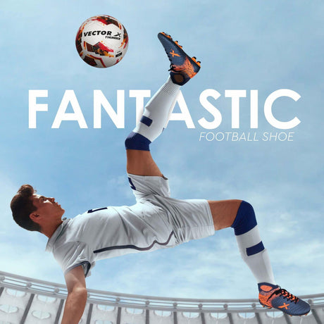 Vector X Fantastic Men's Football Soccer Shoes with PU Outer and TPU Sole Material for Outdoor Indoor Soccer Practising and Training
