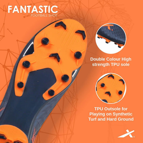 Vector X Fantastic Men's Football Soccer Shoes with PU Outer and TPU Sole Material for Outdoor Indoor Soccer Practising and Training