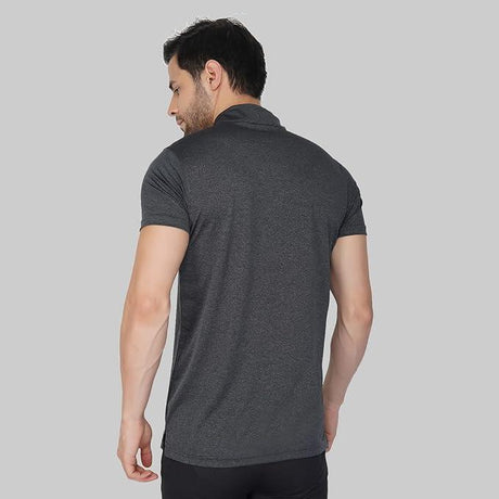 Vector X Mens Gym Fitness Body Fit Ban-collar T-shirt Jersey