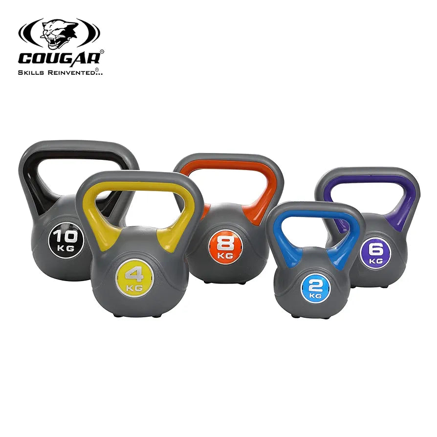 Cougar Plastic Kettlebell for Home Gym, Kettlebells for Strength Training, Fitness & Cardio Training, 4 Kg