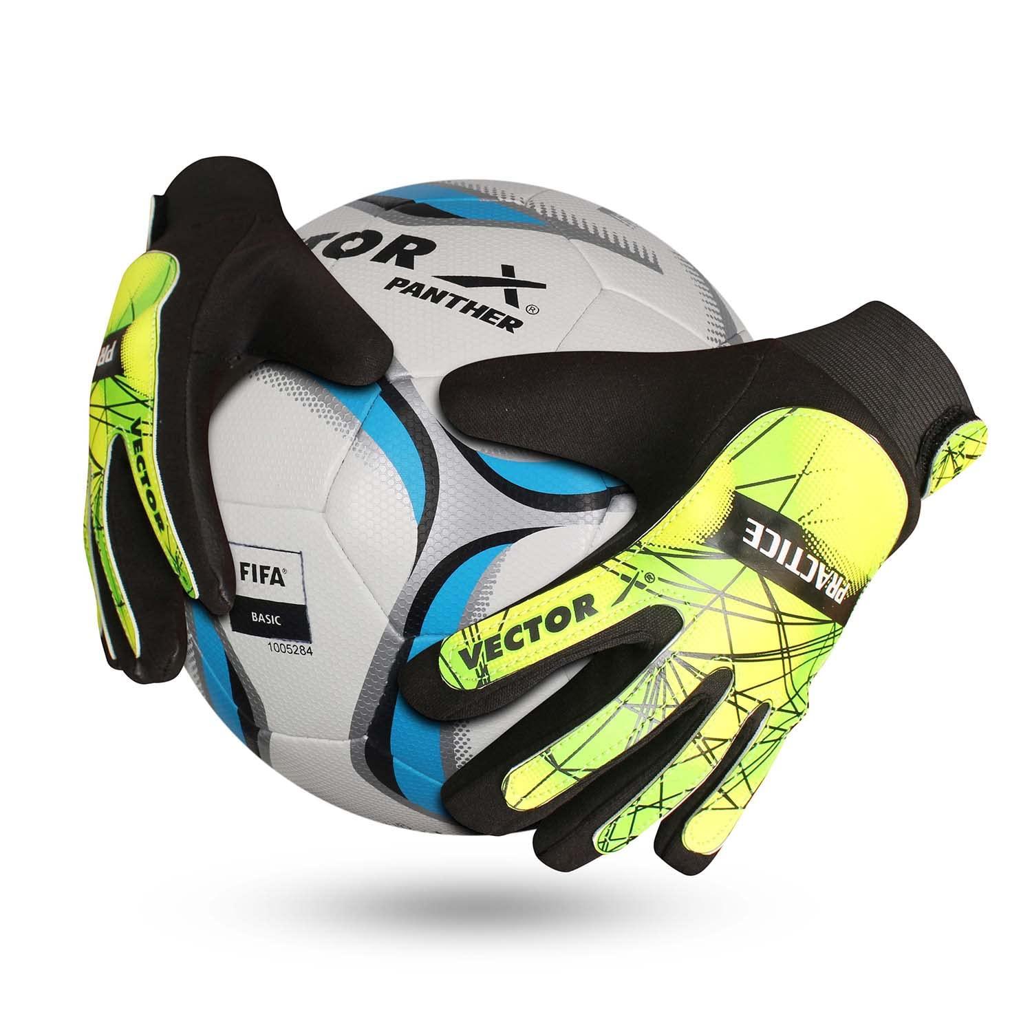 VECTOR X Practice Goalkeeping Gloves (Black, Green)