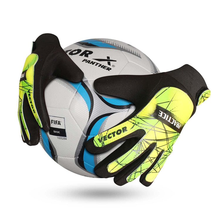 VECTOR X Practice Goalkeeping Gloves (Black, Green)