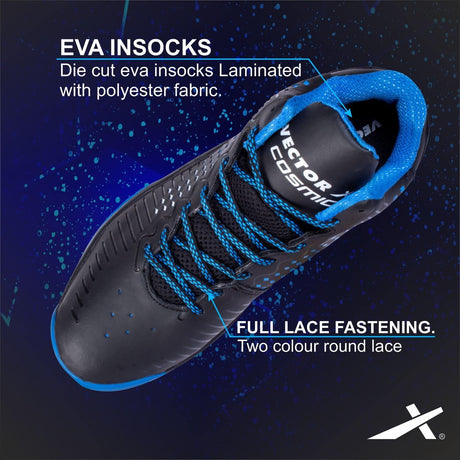 VECTOR X Cosmic Basketball Shoes For Men (Blk-Orng)