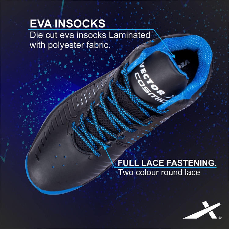 VECTOR X Cosmic Basketball Shoes For Men (Blk-Orng)