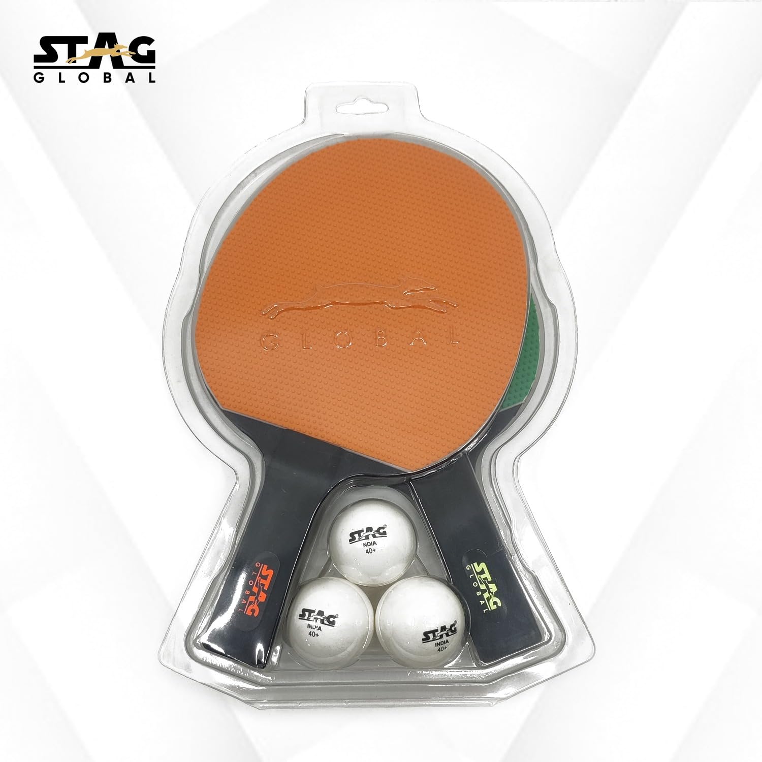 STAG GLOBAL ( 2024 Model ) Series 2 Table Tennis Playset (2 Racquets & 3 Balls)