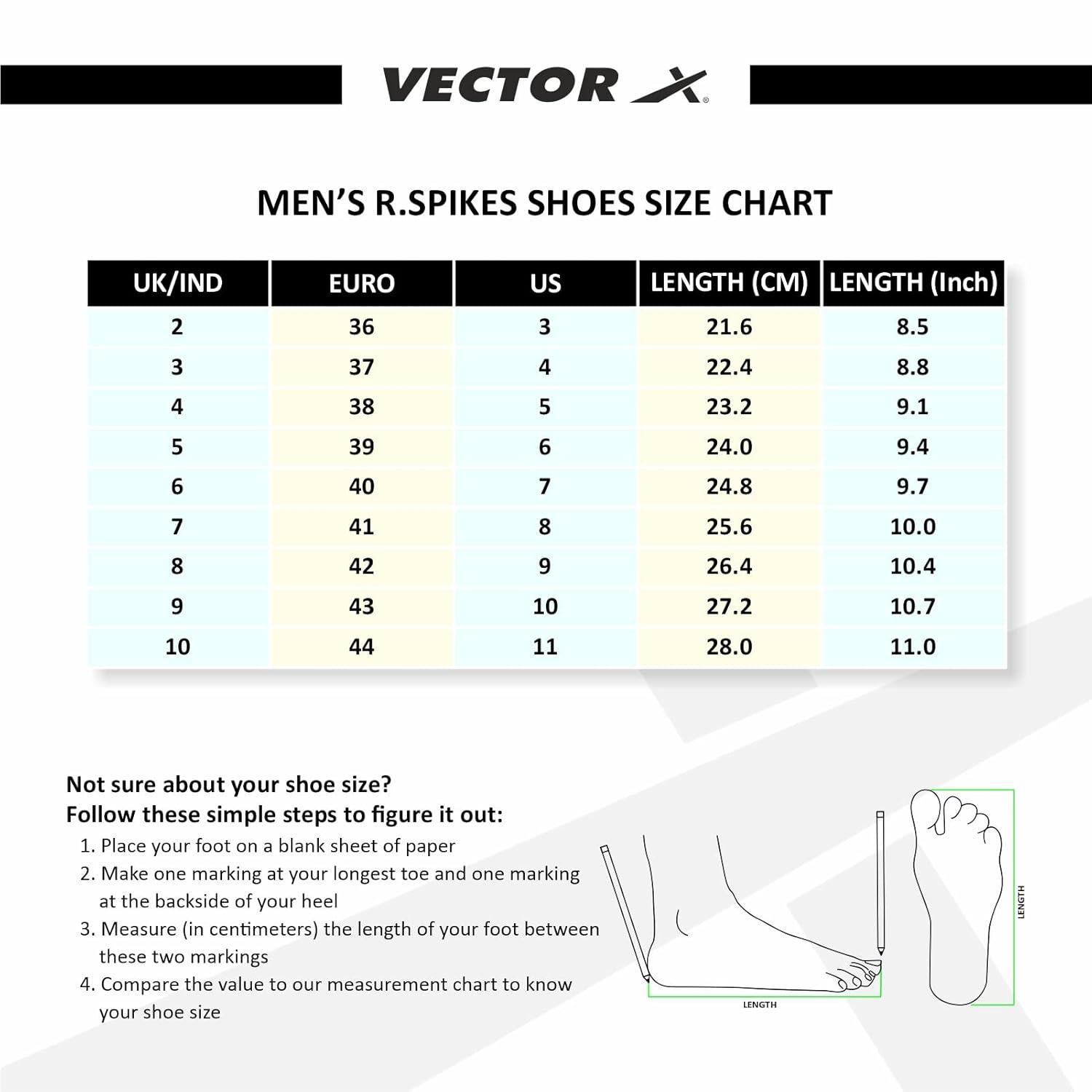 VECTOR X Flyer Running Spike Running Shoes For Men (Black, Gold)
