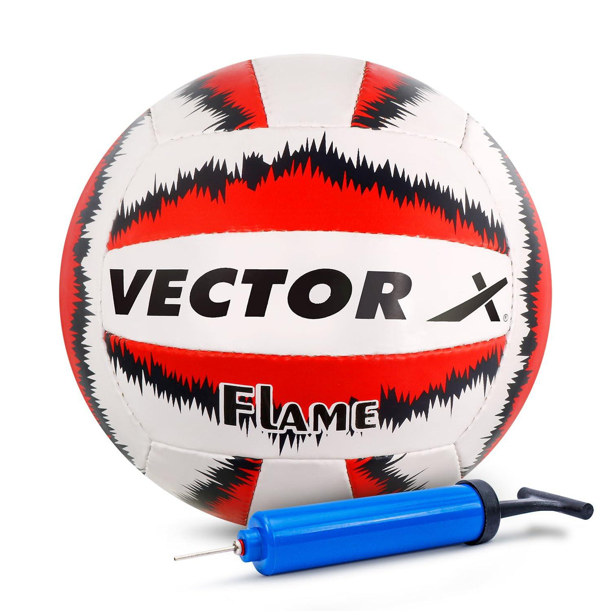 Vector X Flame Hand sewn Volleyball With Pump (18panels)