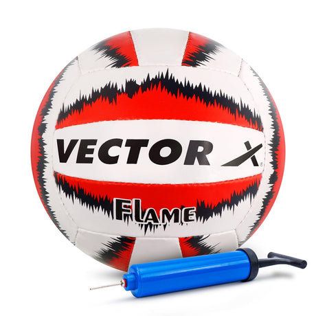 Vector X Flame Hand sewn Volleyball With Pump (18panels)