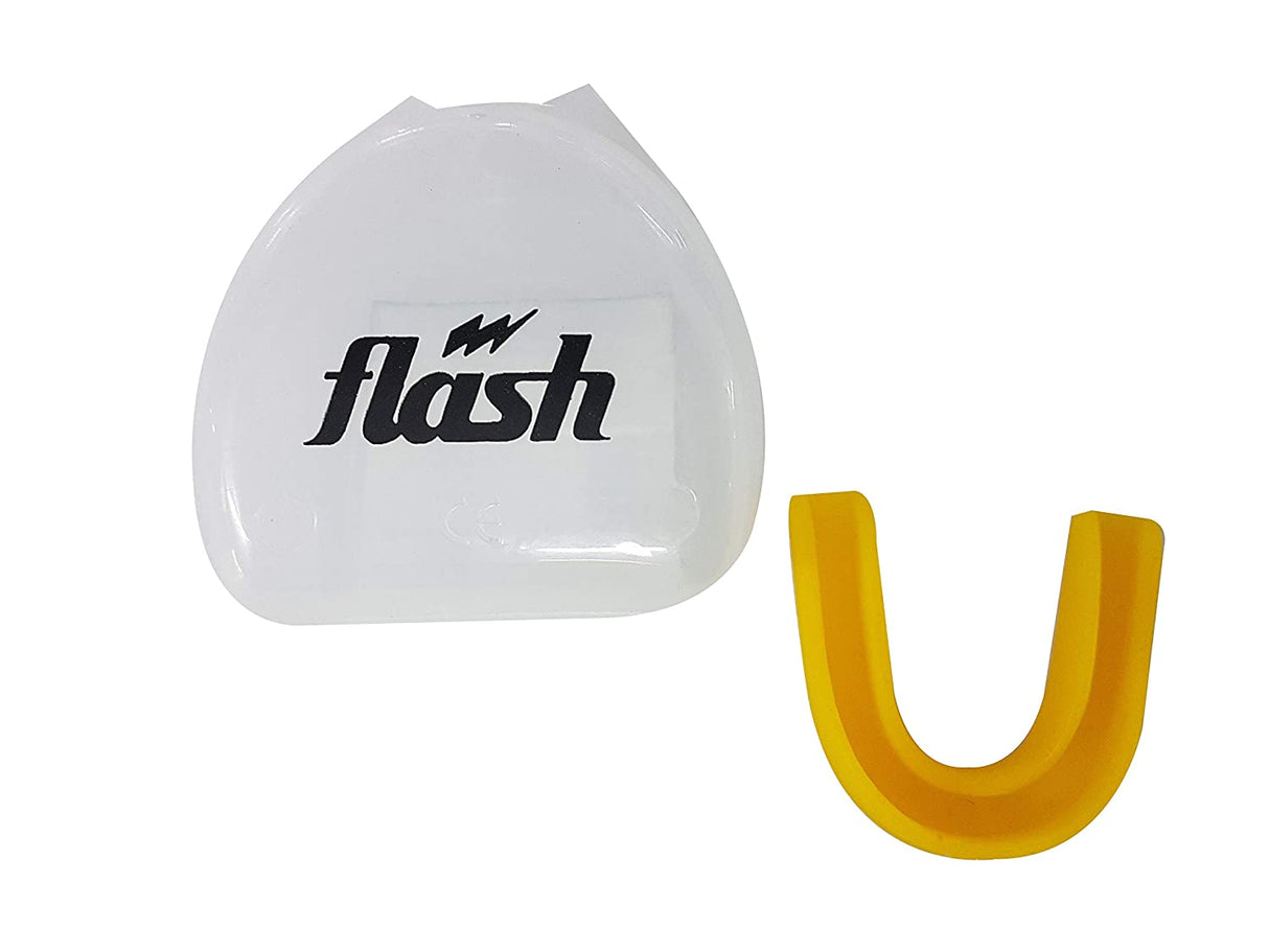 Synco Flavoured Mouth Guard/Gum Shield - for Boxing, MMA, Rugby, Muay Thai, Hockey, Judo, Karate Martial Arts and All Contact Sports| 1 Pc (Yellow) (Pack of 2)