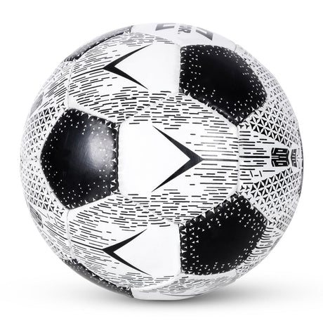 Vector X Black & White Football/Rubberized Hand Stitched Football/32 Panel/Suitable for Hard Ground Without Grass/Training Football/for Men/Women/Size - 5 (Black/White)
