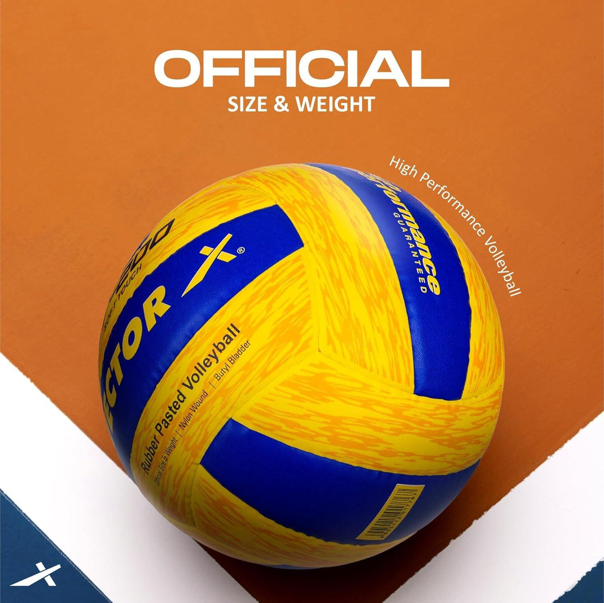 Vector X ST-200 Rubberized Pasted 18 Panel Volleyball (Size-4)