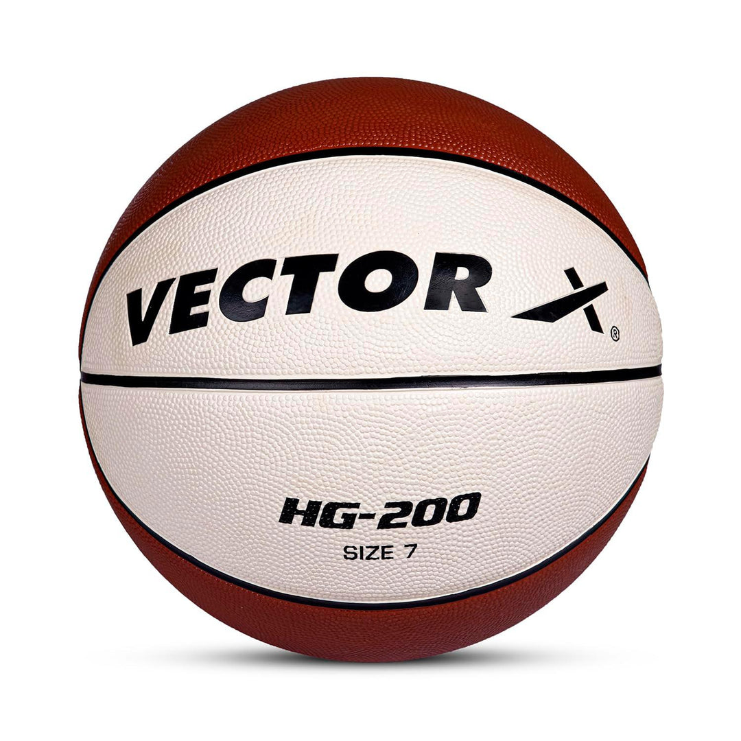 VECTOR X HG-200 FIFA Approved Basketball with Free Air Needle Moulded Tacky Rubber (Color : Brown-Cream) Size: 7