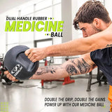 COUGAR Dual Handle Rubber Moulded Medicine Ball for Intense Workout, 5 KG