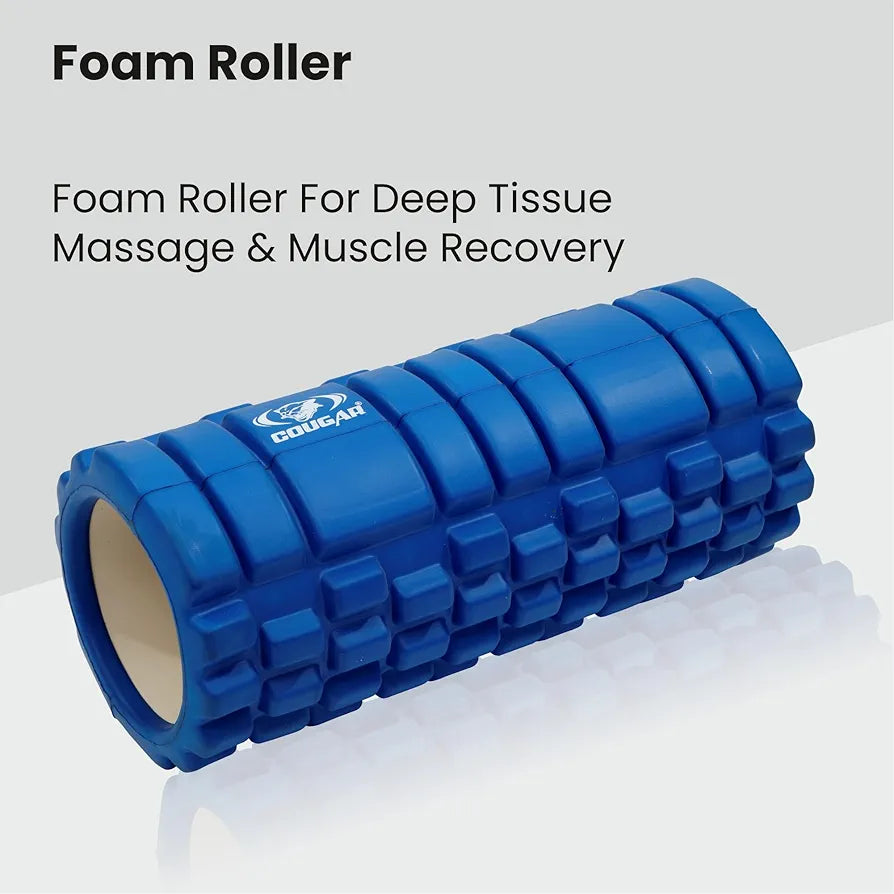 Cougar PVC Foam Roller for Exercise, Fitness, Back Pain, Deep Tissue Massage, and Physiotherapy