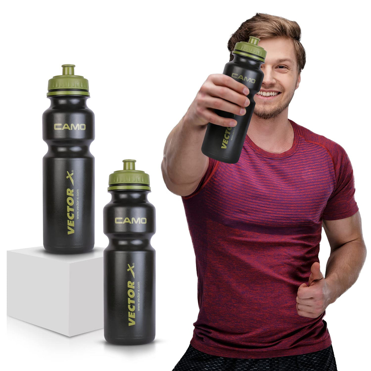 Vector X Sipper Shaker Water Bottle for Cycling & Gym Fitness Sipper Shaker 750 ml Sipper (Pack of 2, CAMO)
