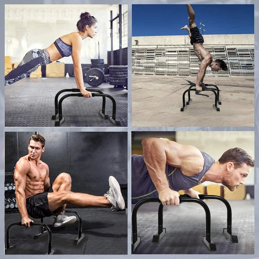 Cougar Dip Stand Station, Heavy Duty Upper Body Equipment for Home Gym for Tricep, Pull-Ups, L-Sits Parallette Push Up Stand Yoga Crossfit & Bodyweight Workout Training