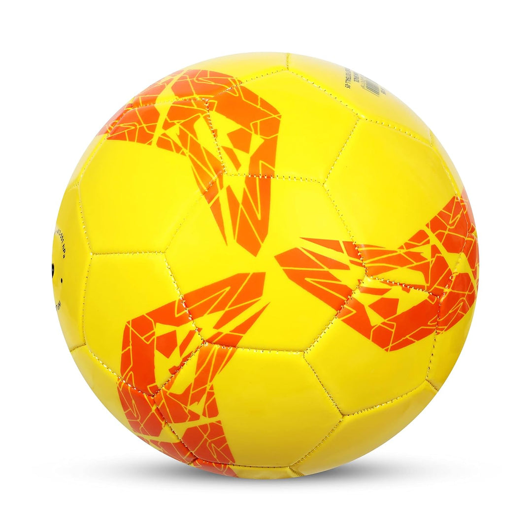 Aivin Brazil Machine Stitched Football Game, for Training, Match, Sports, Playing, Outdoor Ball, Durable & Water Resistance Football for Practice, 32 Panel, Size-5 (Yellow)