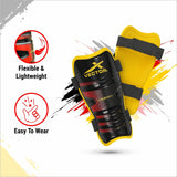 Vector X Germany Shin Guards Soccer with Adjustable Straps for Boys Girls Teenagers Adults - Comfortable and Durable-S/M