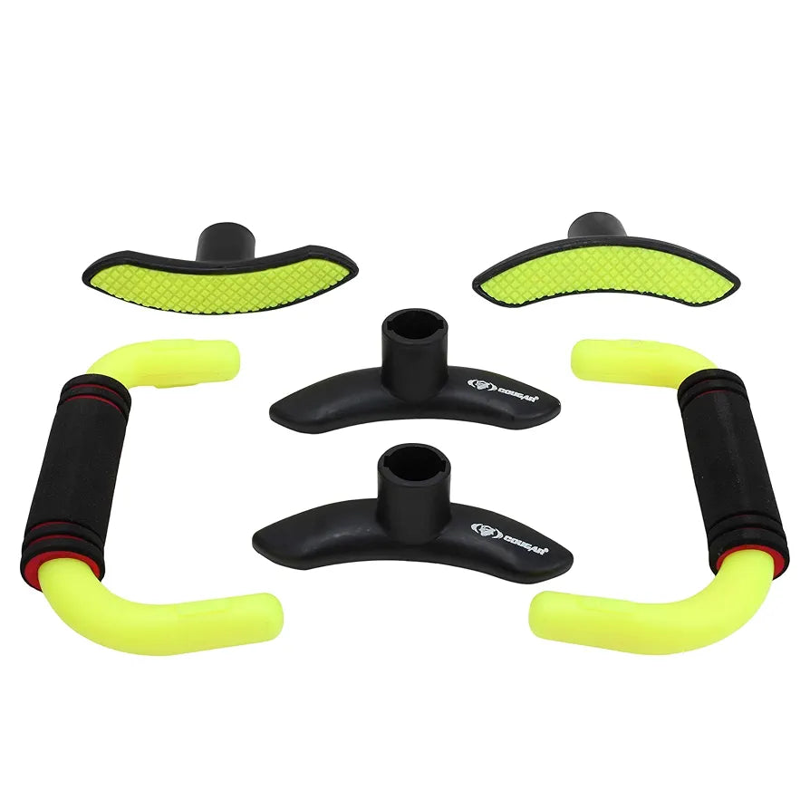 Cougar Ultimate Heavy Duty Plastic Constructed Anti Skid Neoprene Padded Handle Push-up Bar for Men/Women