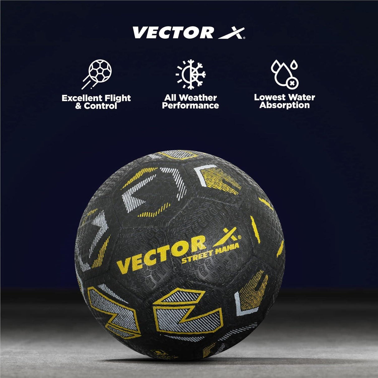 VECTOR X STREET-MANIA Football - Size: 5 (Pack of 1)