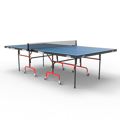 STAG GLOBAL Club Table Tennis Table | Top Thickness 19mm | 1 Table Cover, 2 TT Rackets, 6 Balls, 1 Clamp Net