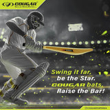 COUGAR Platinum‑750 Plastic Cricket Bat | 33.5" Standard Size | 500 g Weight, Durable PVC Blade | Rubber Grip, Plastic Handle, Brown | Ages 13+ Teens & Adults | Practice & Training