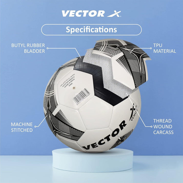 Vector X Venus TPU Machine Stitched Football- Size: 5(Pack of 1)