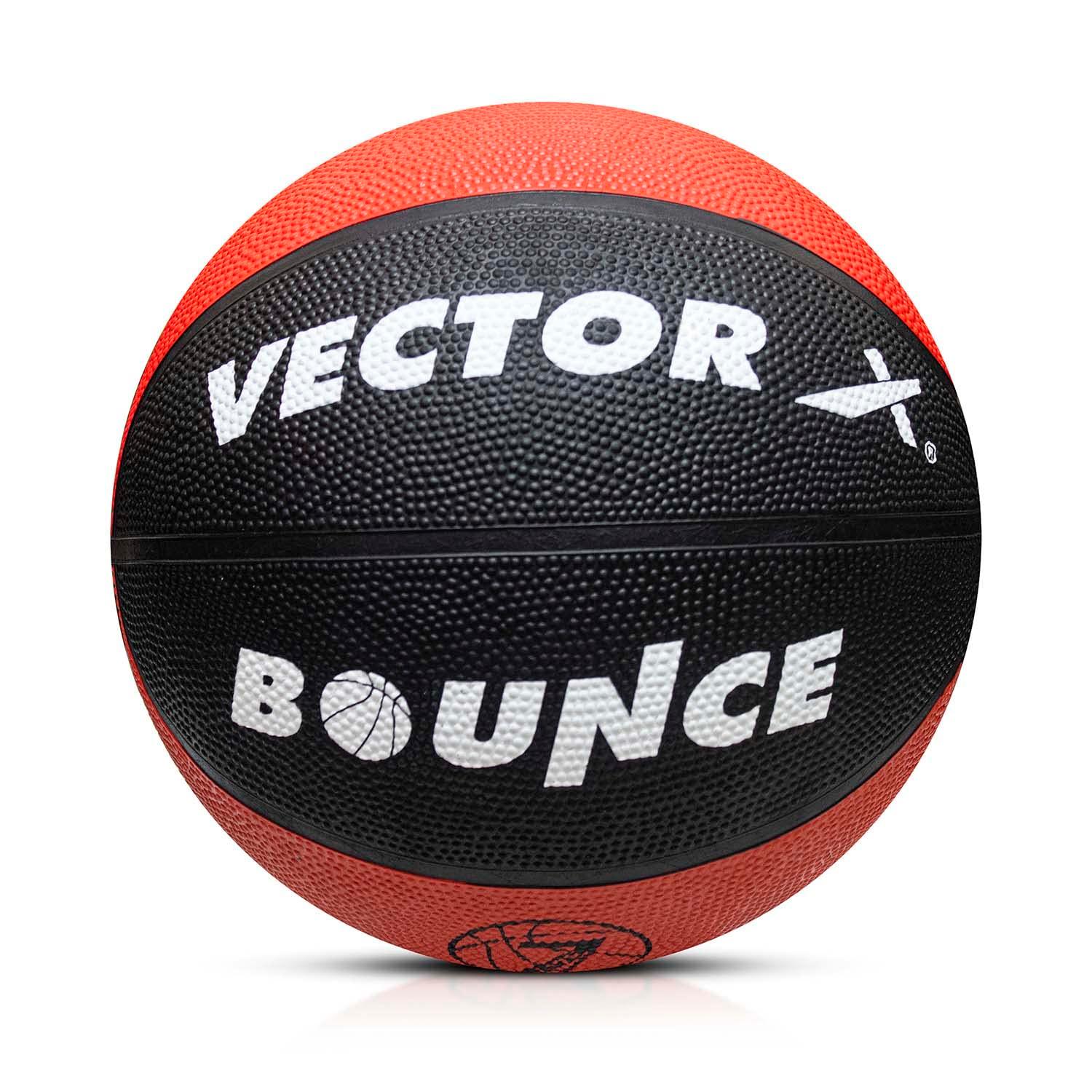 Vector X Bounce Rubber Moulded Basketball with Free Air Needle (Size-7)