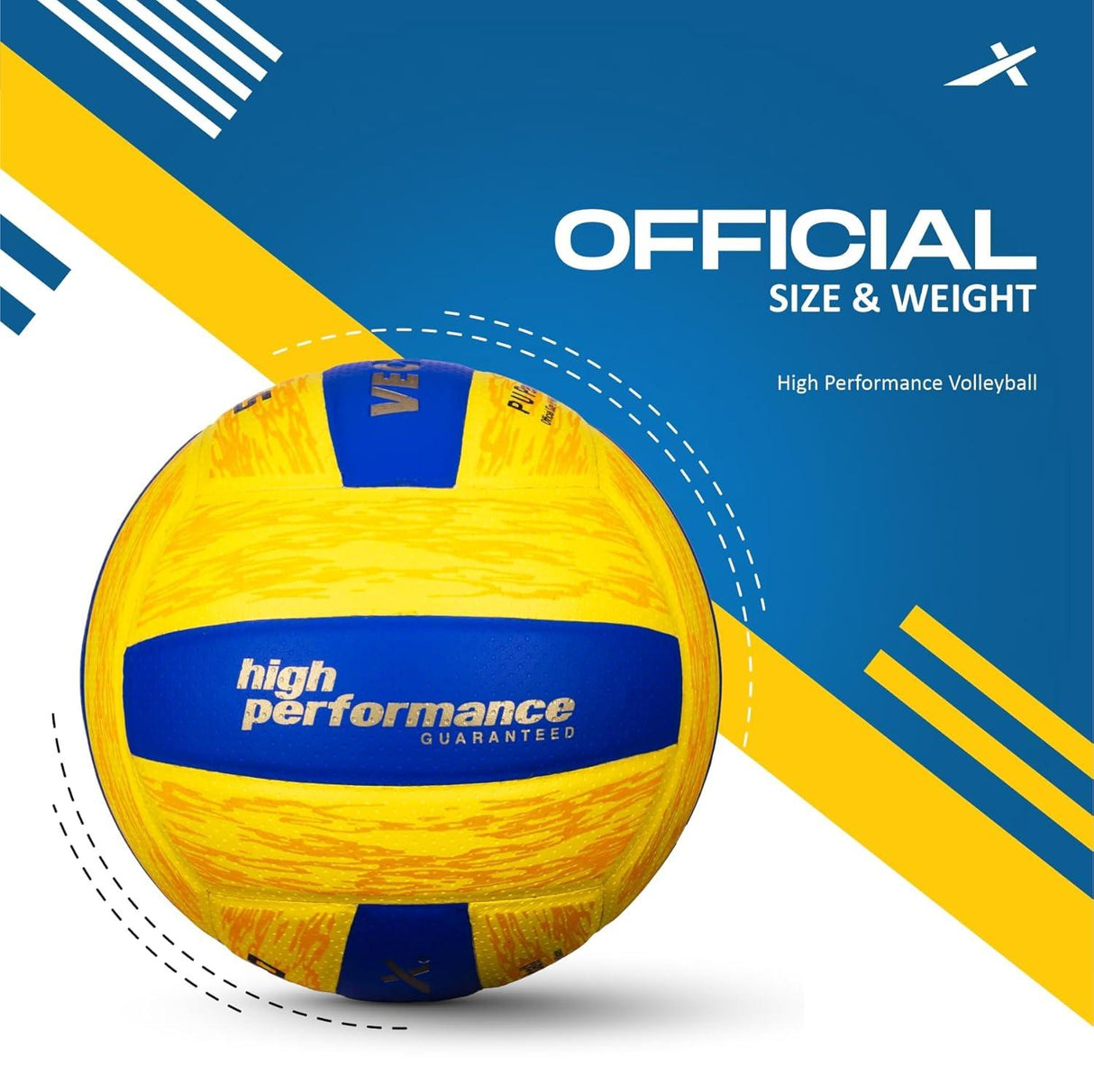 Vector X ST-100 Soft Touch PU Rubber Pasted 18 Panel Volleyball (Size-4)