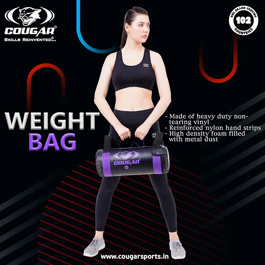 COUGAR Weight Bags for Core Abdominal Workout Strength Bag Heavy Filled Core Bag Ab Workout Men Women Crossfit Weight Squat Exercise Heavy Nylon Bag for Strength Training, 20 kg