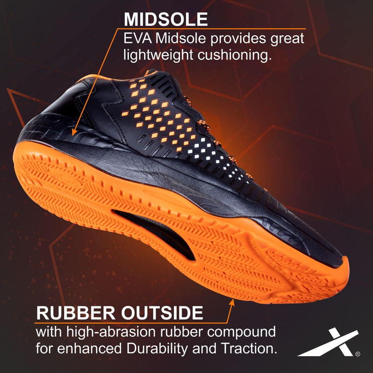 VECTOR X Cosmic Basketball Shoes For Men (Blk-Orng)
