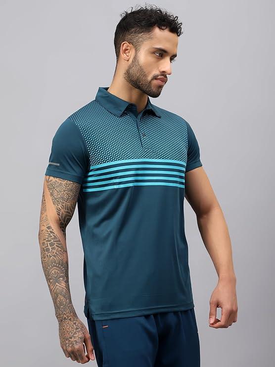 VECTOR X OMT-258 Men's Water Printed Polo T-Shirt