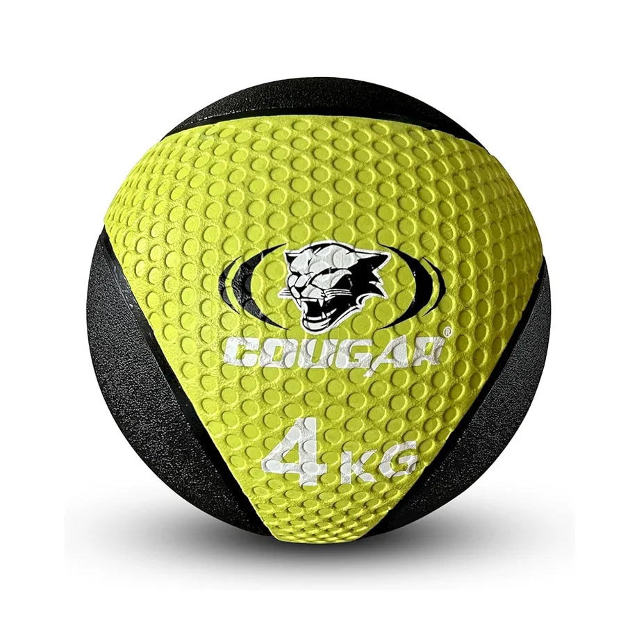 COUGAR Fusion Medicine Ball 4kg for Functional Strength & Core Training – Non-Slip Grip, Soft Surface Weighted Ball for Full Body Workouts, Crossfit, Rehab & Home Gym Fitness Equipment