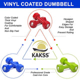 Kakss Vinyl Coated Dumbbells(0.5kg to 10kg)(Proudly Made In India)