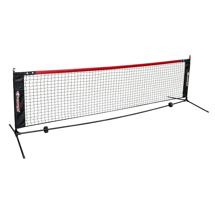 COUGAR Mini Tennis Net 3 Meter Set with Steel Frame Fully Collapsible Easy to Assemble Portable Sports Net for Kids Adults Indoor Outdoor Training Includes Carry Bag