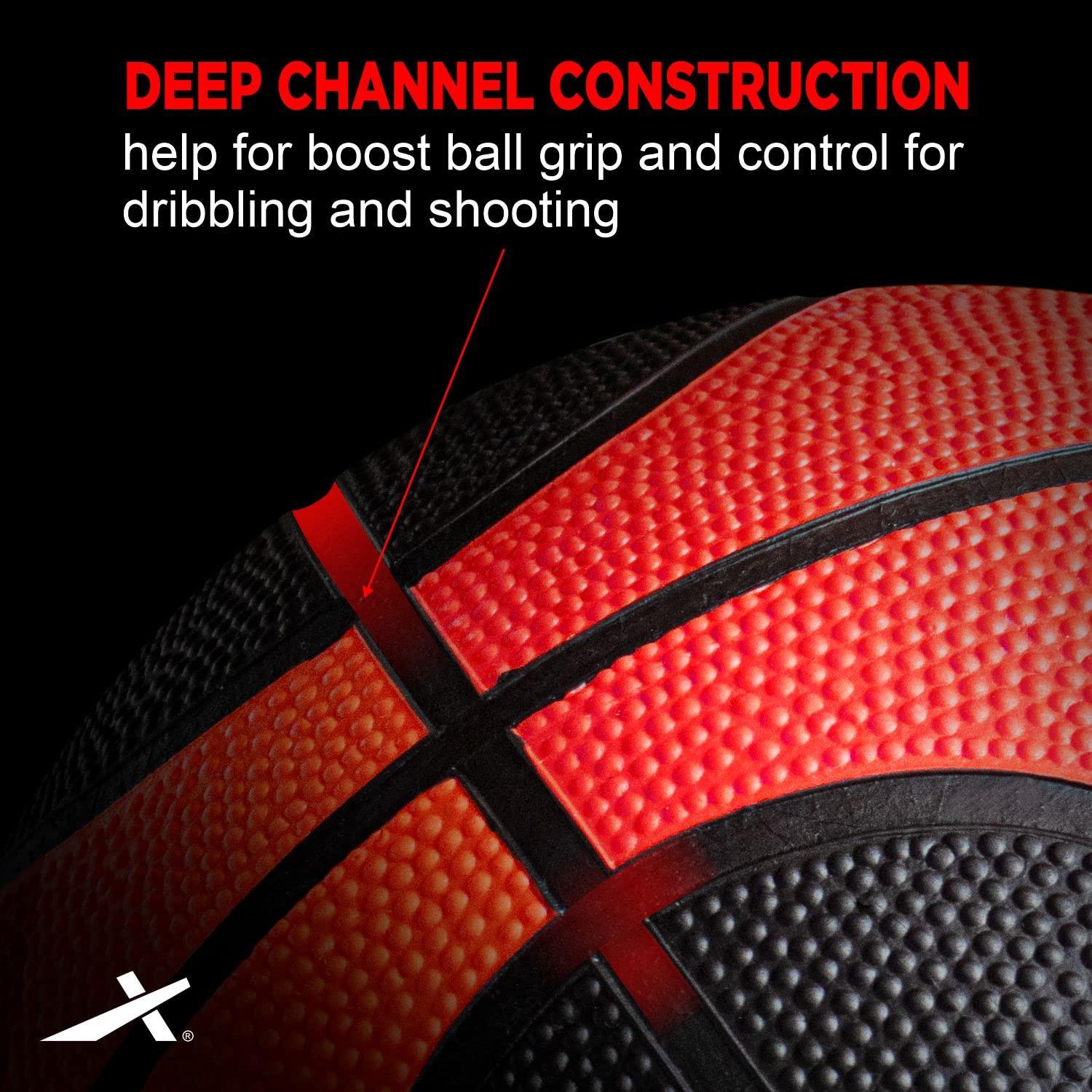 Vector X Bounce Rubber Moulded Basketball with Free Air Needle (Size-7)
