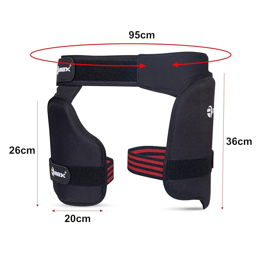 RMAX Professional-Grade Cricket Thigh Pad: Enhanced Comfort, Maximum Protection, Lightweight Design, Adjustable Straps, Sweat-Wicking Fabric, Ideal for Batsmen of All Levels 