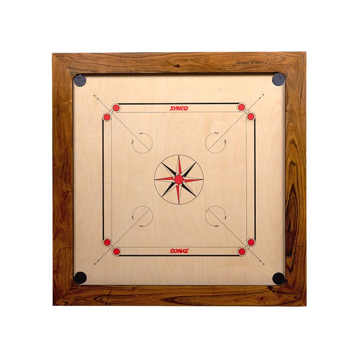 Synco Limited Edition 20 mm Full size carrom board with Free Cover