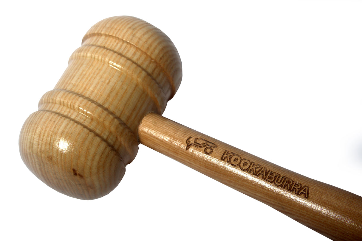 Wooden Bat Mallet (Ash) - Double-Sided Hammer for Knocking Cricket Bats - Natural Bat Care