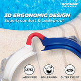 Viva Swimming USA Country Color 3D Ergonomic Design|UV Protection, Anti Fog, Leak-Proof Goggle with Adjustable Straps & Nose Clip|Professional Swimming Goggles for Kids, Men & Women with Protection Case Kit