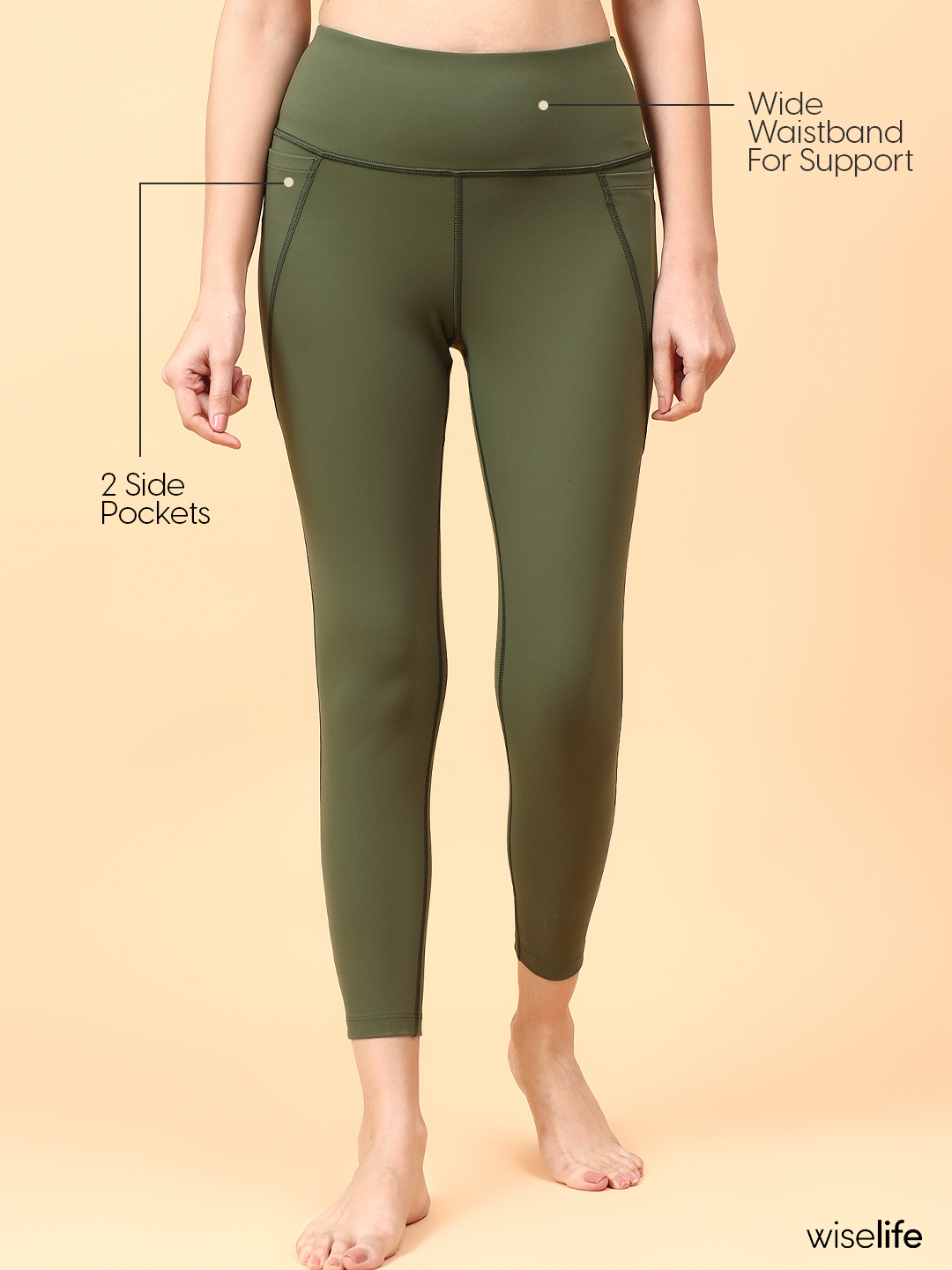 Active Fitted Leggings (Olive green)