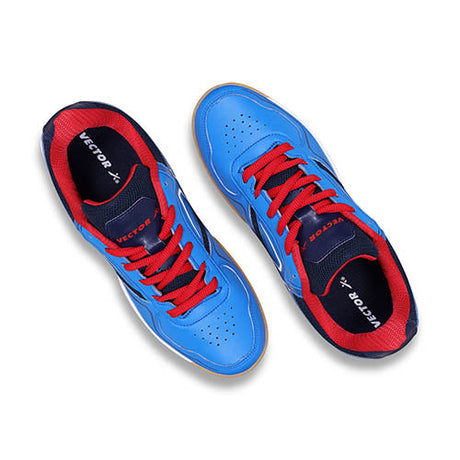 Vector X Trackle Badminton/Court Shoes Non Marking Synthetic Leather, Mesh Upper/Eva Phylon, Crepe Rubber Sole|Best for Squash, Table Tennis,Volleyball, Basketball & Indoor Sports