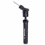 Vector X Double Action Ball Pump with Needle, Air Pump for Inflate Sports Football, Volleyball, Basketball, Rugby, Soccer Ball, Rugby|Pump Air Flow Capacity - 8.25 L/Min (Black)
