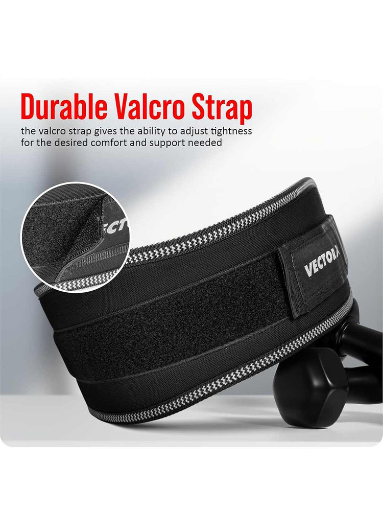 Vector X Level Up 5 Inch Weight Lifting Gym Belt Quick Locking Gym Belt Fitness Weightlifting Belt for Squats, Weightlifting and Strength Training