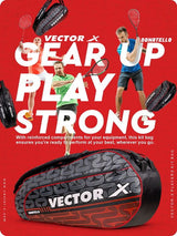 Vector X Donatello Water Resistant 4 Compartment Badminton Bag with Padded Shoulder Strap